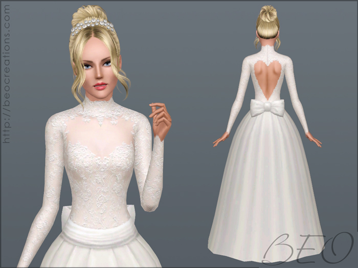 Valentine's Wedding dress for Sims 3 by BEO (1)